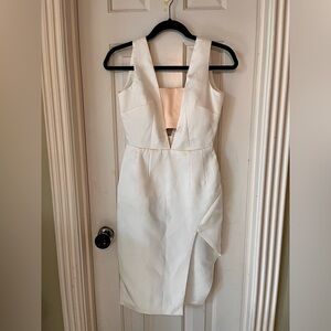 Pitchawara white satin party dress.